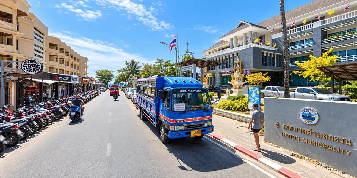 Общественный транспорт на Пхукете, маршрут до Central Phuket
